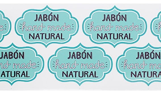 Pegatinas jabon natural para packaging