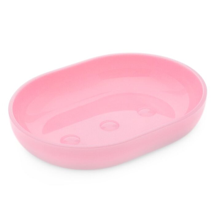 Jabonera rosa de plastico - Imagen 2