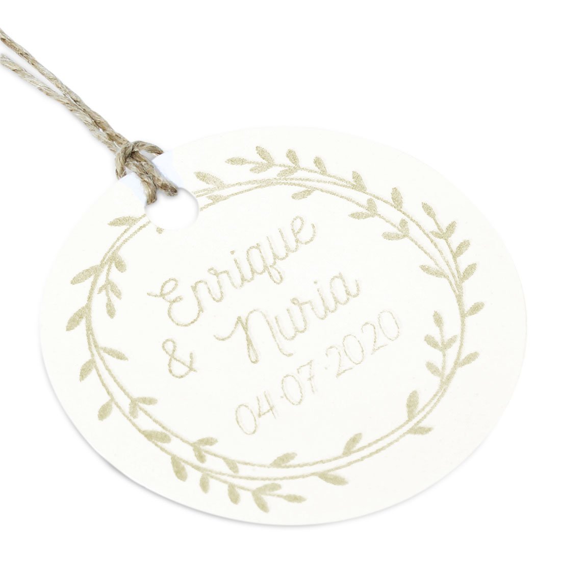 Etiquetas de carton personalizadas corona floral - Imagen 14