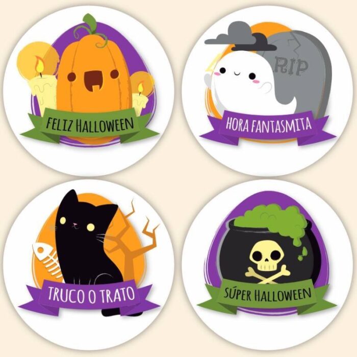 Pegatinas amigos de halloween