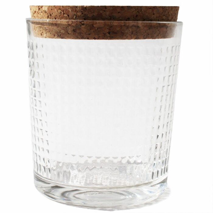 Vaso 260 ml pixelado con tapa de corcho para velas