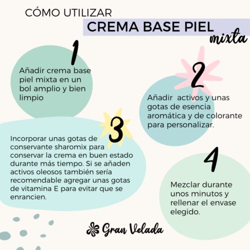 Crema base piel mixta