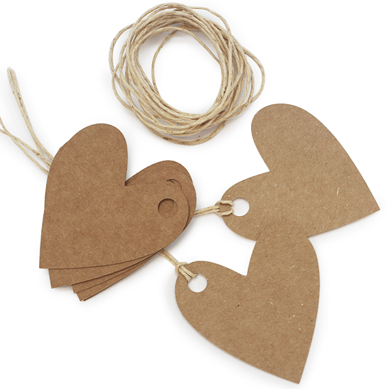 Etiquetas de carton corazones - Imagen 22