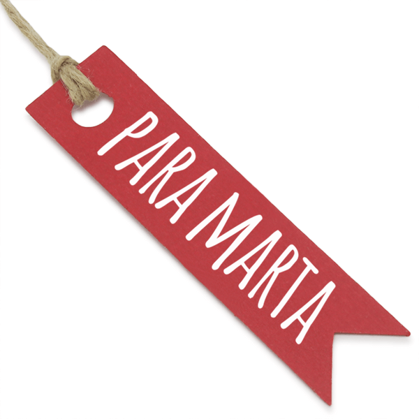 Etiquetas de carton banderin largo - Imagen 13