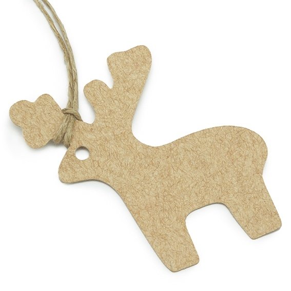 Etiqueta de carton reno de navidad - Imagen 9