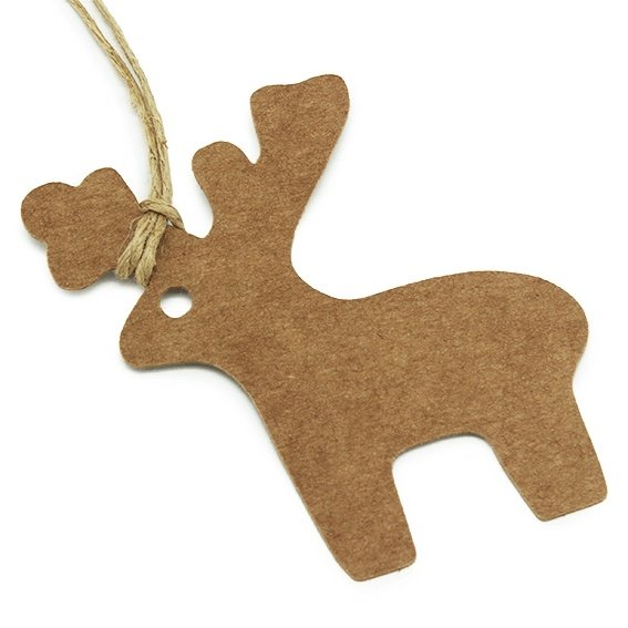 Etiqueta de carton reno de navidad - Imagen 10