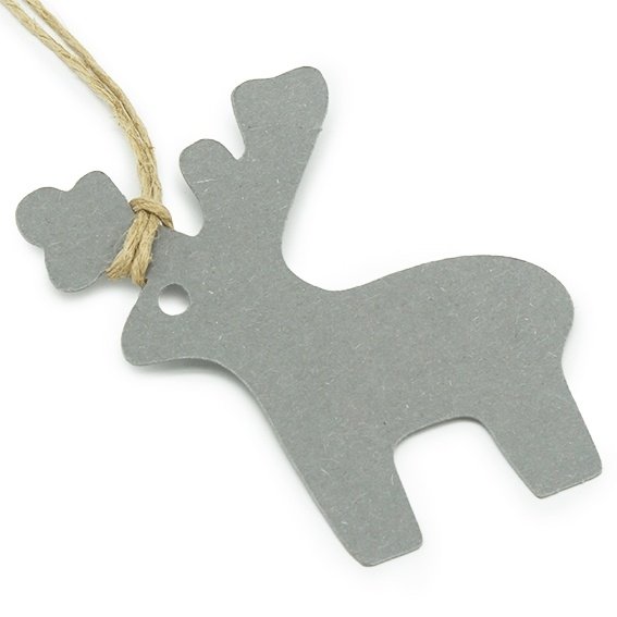 Etiqueta de carton reno de navidad - Imagen 13