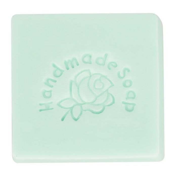 Sello para jabones rosa handmade soap - Imagen 3