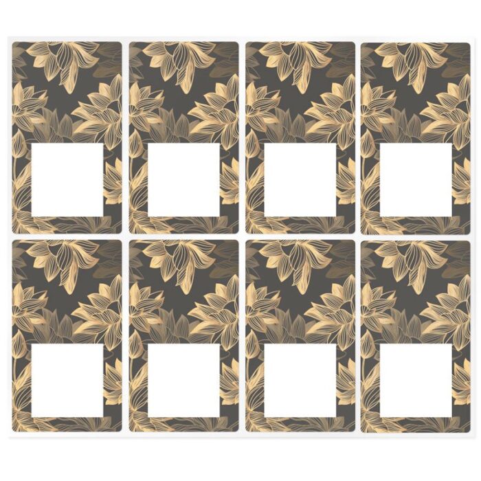 Pegatinas rectangulares flores deluxe - Imagen 3