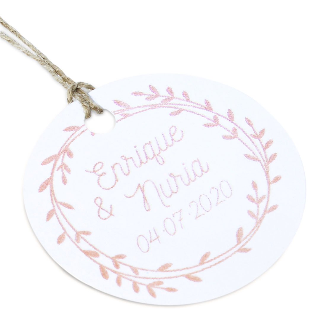 Etiquetas de carton personalizadas corona floral - Imagen 16