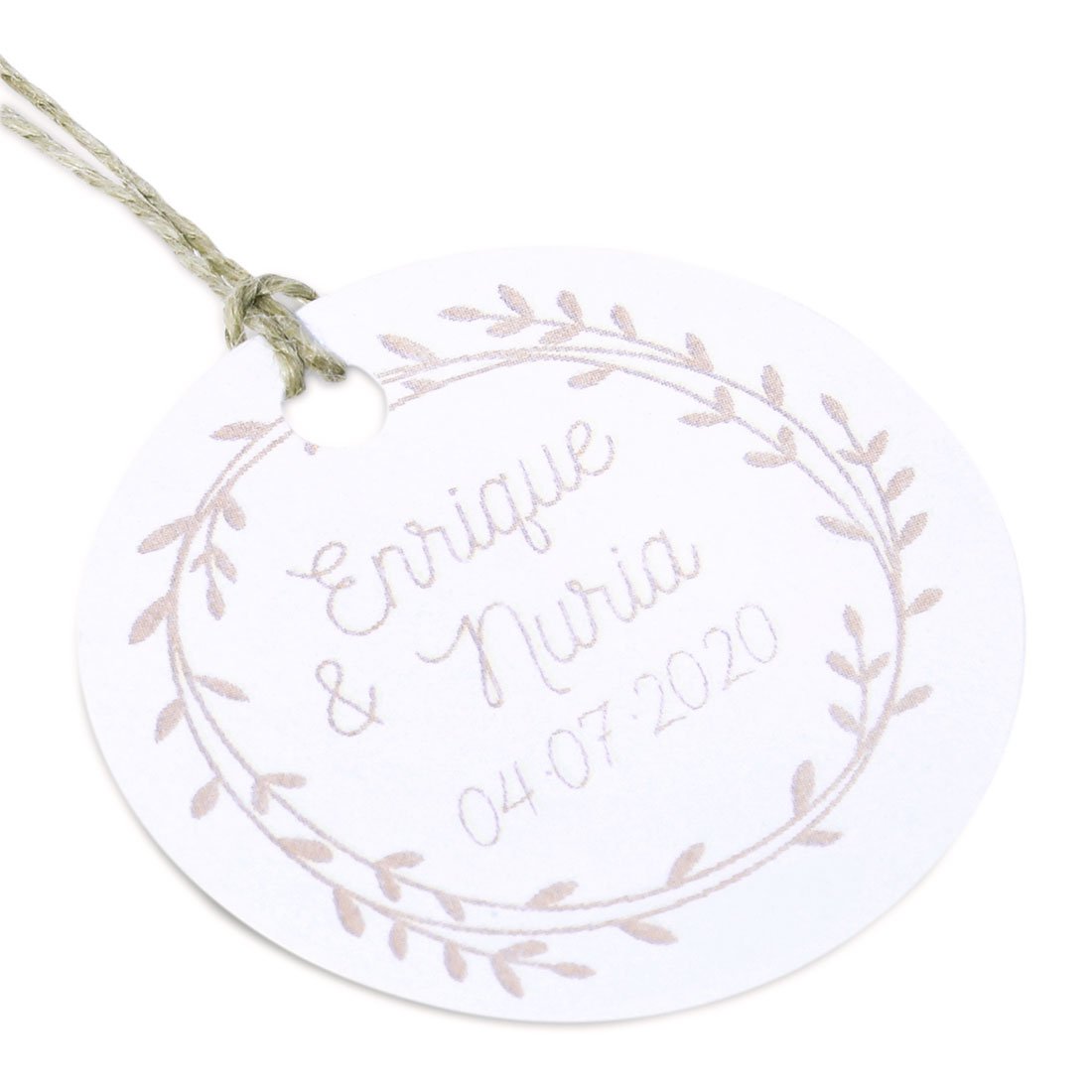 Etiquetas de carton personalizadas corona floral - Imagen 18