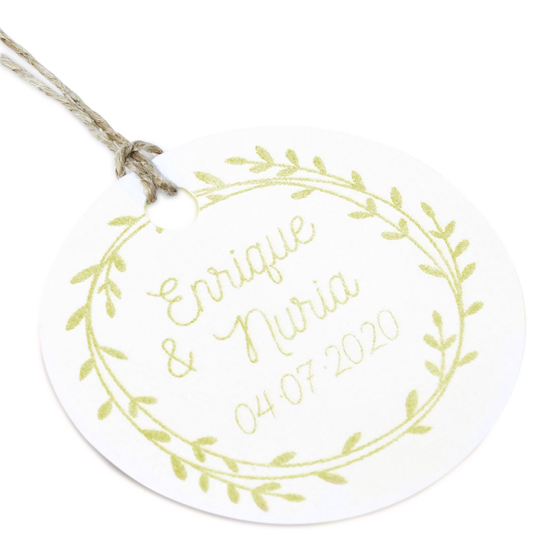 Etiquetas de carton personalizadas corona floral - Imagen 19