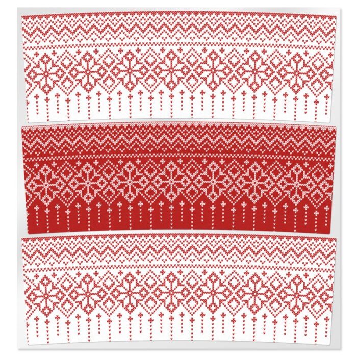 Pegatinas rojas estampado de navidad velas en vaso - Imagen 3