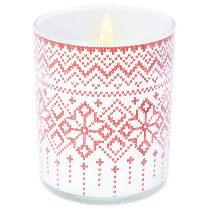 Pegatinas rojas estampado de navidad velas en vaso - Imagen 4