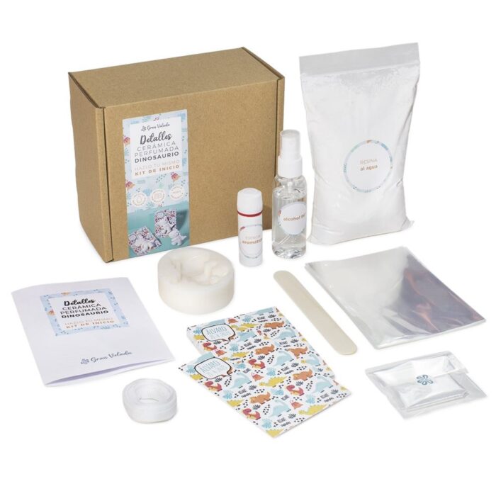 Kit como hacer detalles de ceramica perfumada dinosaurio. Materiales e instrucciones - Imagen 10