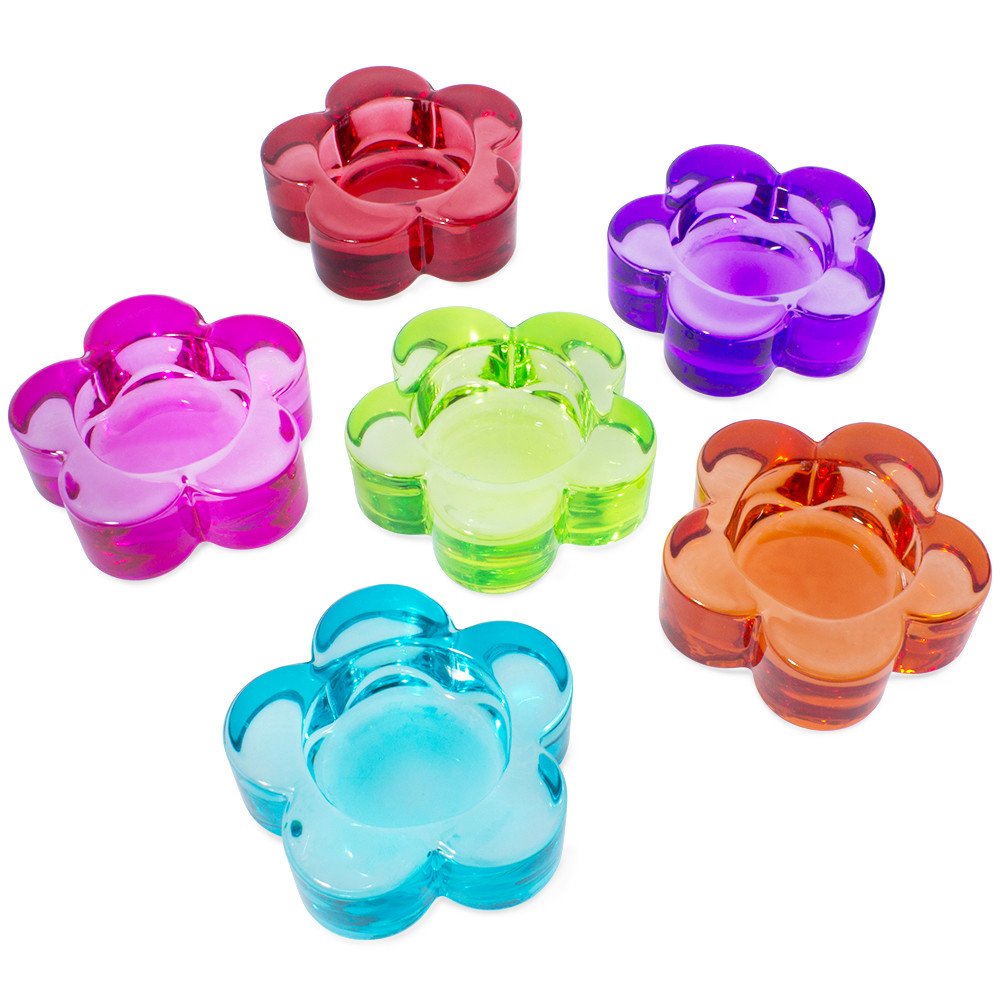 Portavelas flor de colores - Imagen 2