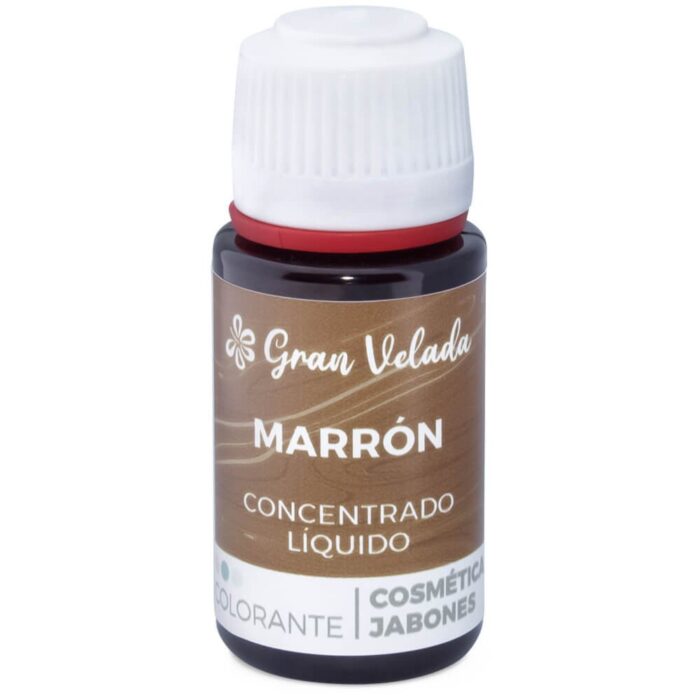 Colorante marron liquido concentrado para cosmetica y jabon