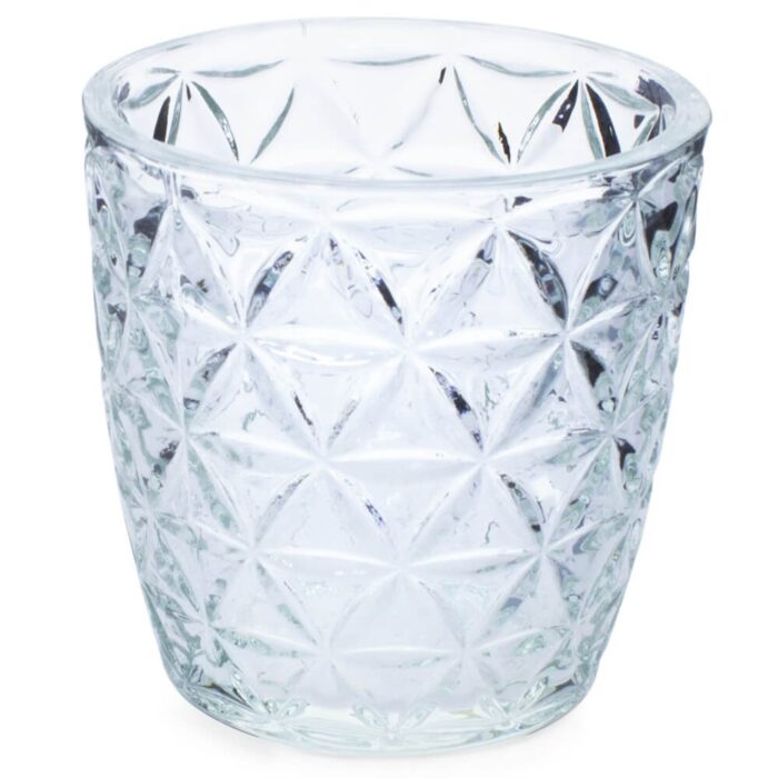 Pack de 3 vasos 300 ml grandes de cristal decorados para velas - Imagen 2