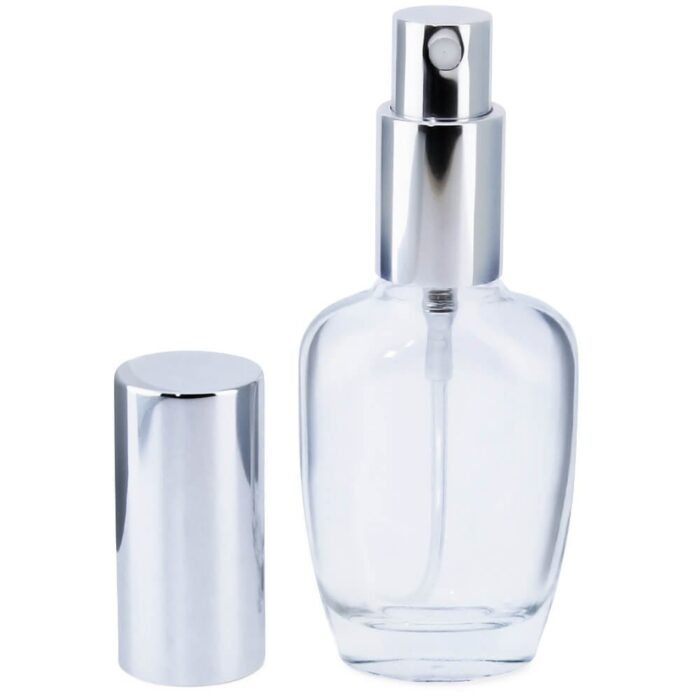 Frasco perfume 30 ml ovalado pulverizador plateado por mayor - Imagen 2