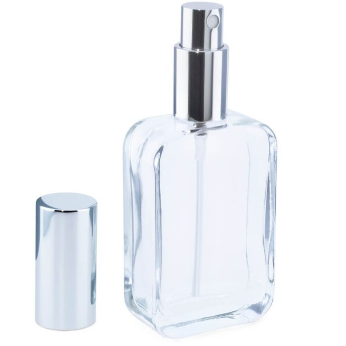 Frasco perfume 50 ml petaca pulverizador plateado por mayor - Imagen 2