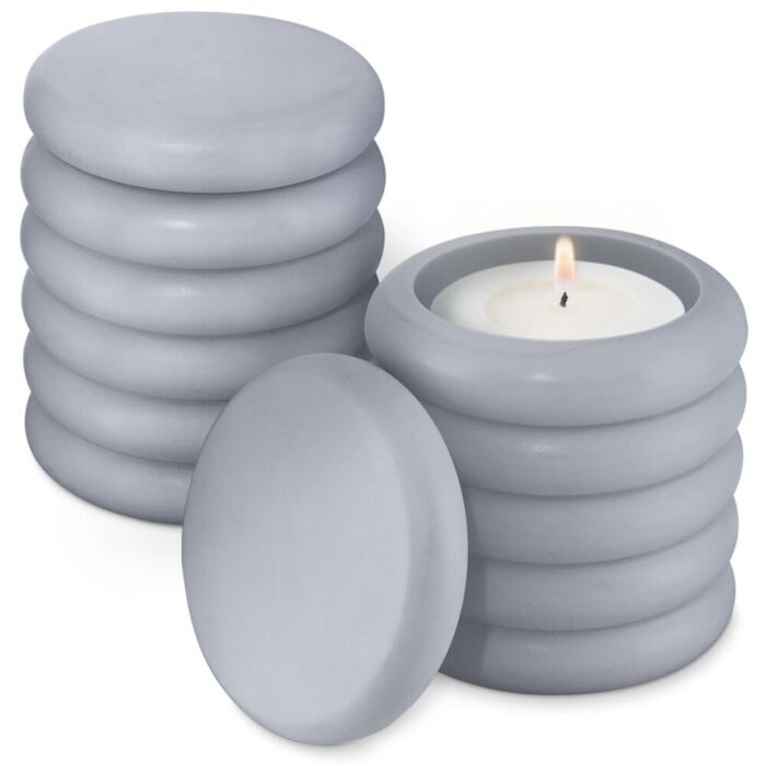 Molde recipiente twist con tapa para velas