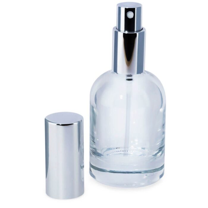 Frasco perfume 50 ml campana pulverizador plateado - Imagen 2