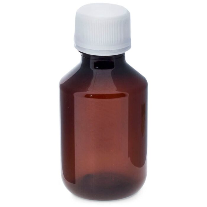 Botella 100 ml plastico ambar tapon rosca precinto - Imagen 4