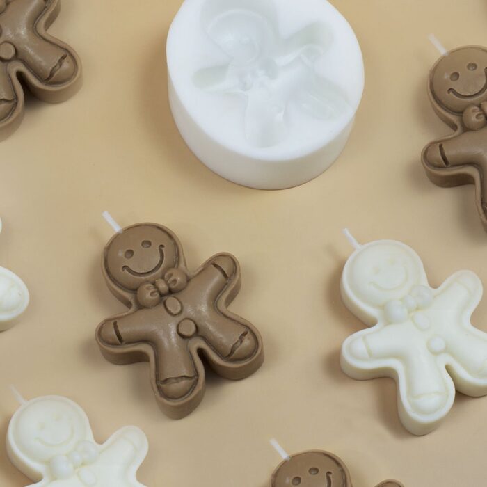 Kit como hacer 2 velas de muñeco de galleta de Navidad. Materiales e instrucciones - Imagen 5