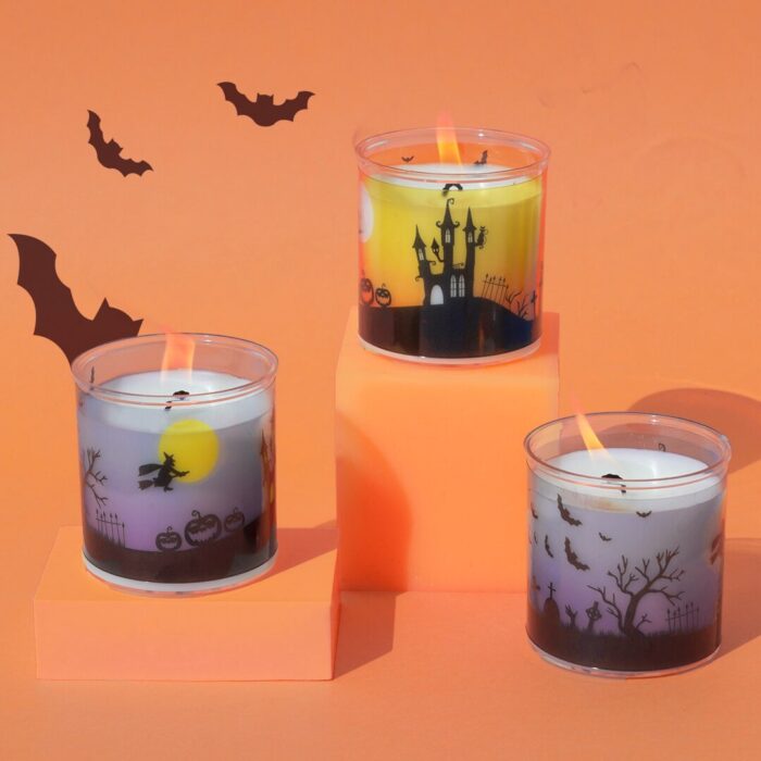 Kit como hacer velas de Halloween en vaso. Materiales e instrucciones - Imagen 2