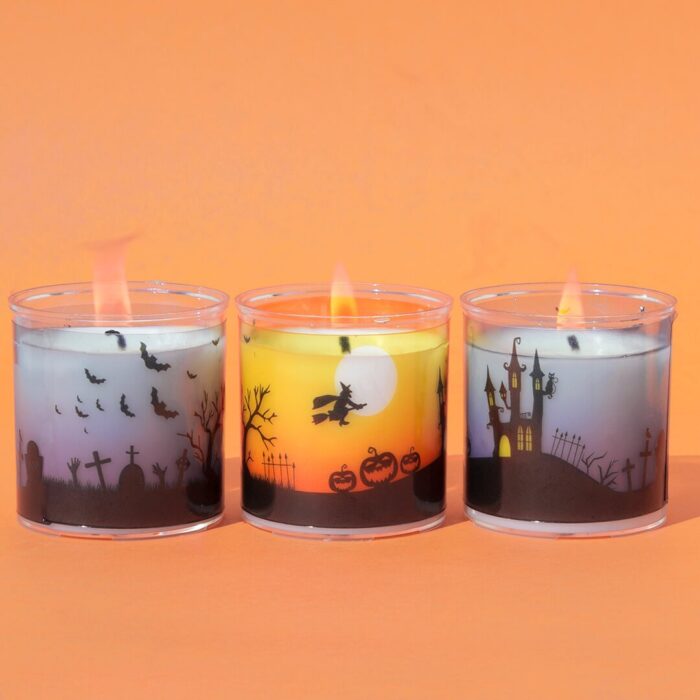 Kit como hacer velas de Halloween en vaso. Materiales e instrucciones - Imagen 3