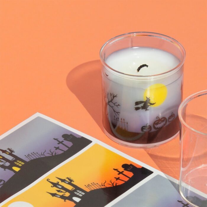 Kit como hacer velas de Halloween en vaso. Materiales e instrucciones - Imagen 4