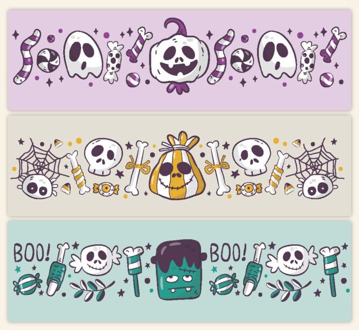 Pegatinas spooky halloween para vasos de policarbonato - Imagen 2