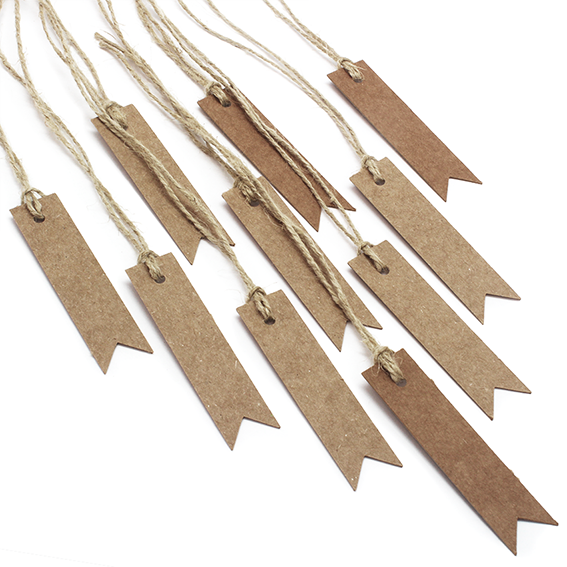 Etiquetas de carton banderin largo - Imagen 16