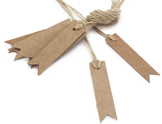 Etiquetas de carton banderin largo - Imagen 17