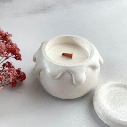 Molde tarrito de miel con tapa recipiente para velas
