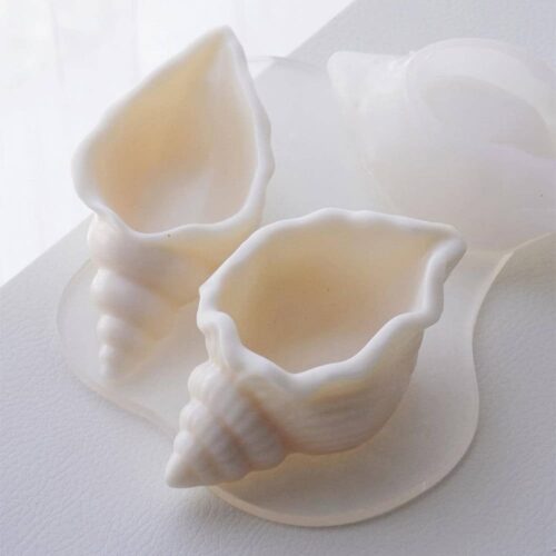 Molde caracola marina recipiente para velas