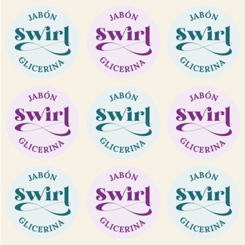 Pegatinas para jabón de glicerina swirl