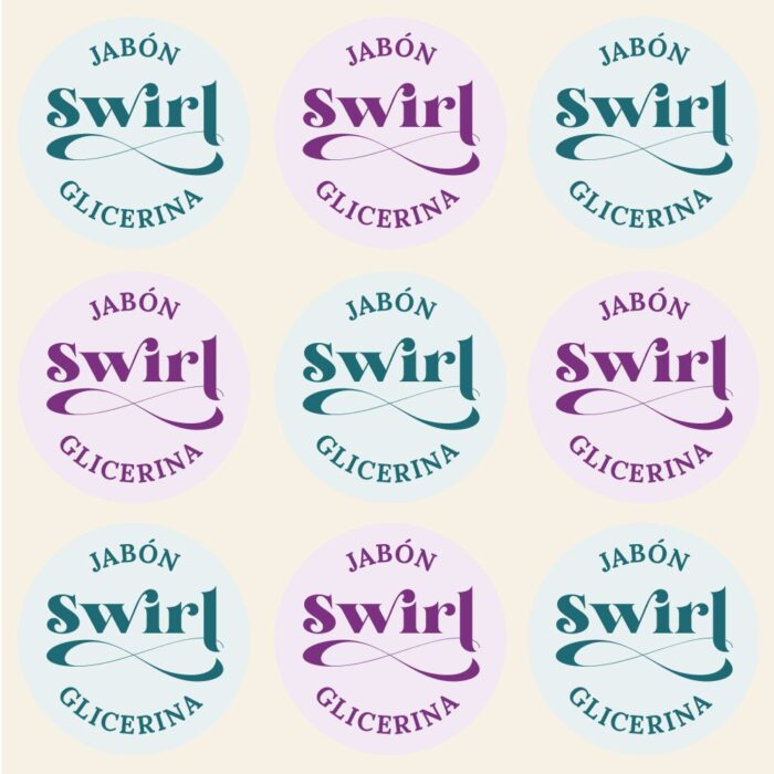 Pegatinas para jabón de glicerina swirl