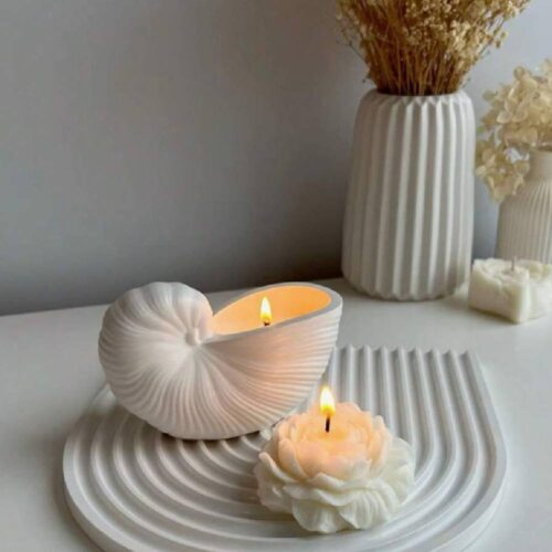 Molde caracola para llenar con cera
