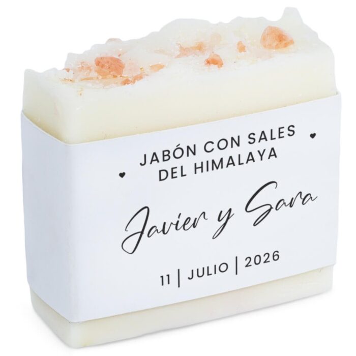 Ejemplo kit jabón sales del Himalaya para detalles