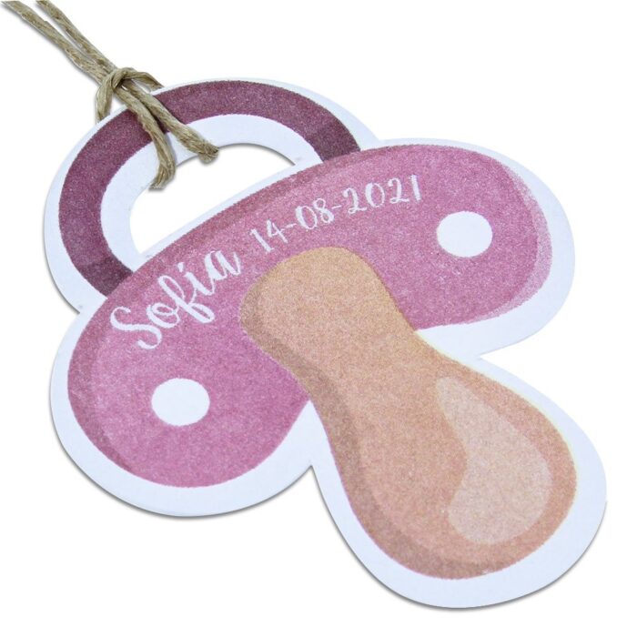 Etiquetas personalizadas chupete bautizo