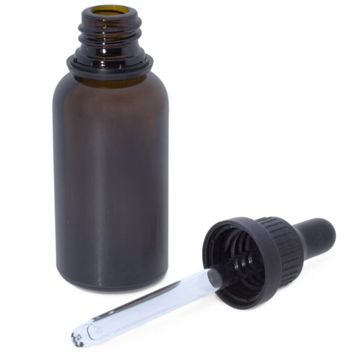 Frasco 30 ml cristal ambar cuentagotas negro por mayor - Imagen 2